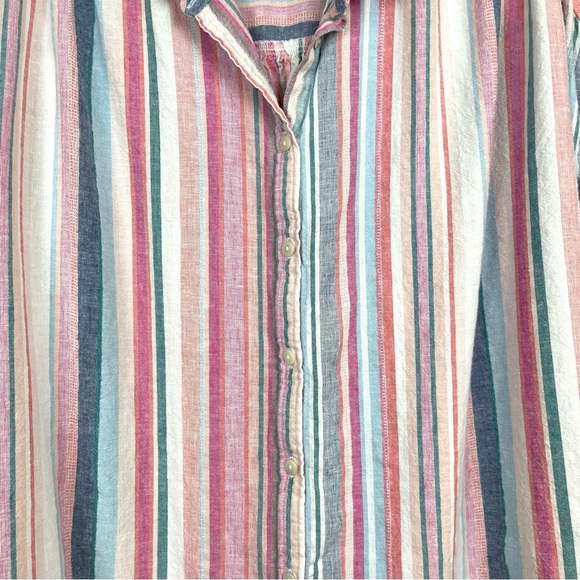 Time and Tru Short Sleeve Blouse Linen Blend Size XXL - Picture 7 of 7